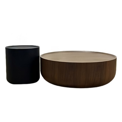 Skagen KS zestaw okrągłych drewnianych stolików kawowych