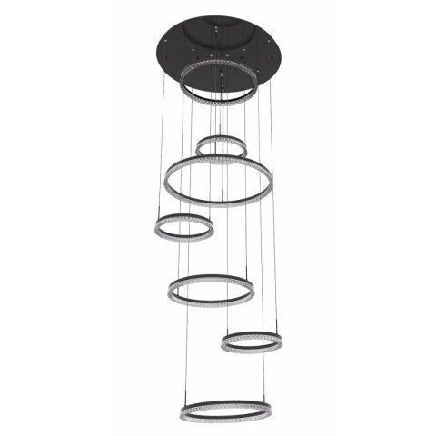 Light Prestige Lampa wisząca Hall 350 cm czarny LED CCT