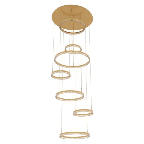 Light Prestige Lampa wisząca Hall 350 cm złoty LED CCT