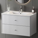 Umywalka ceramiczna RIKA 80cm biała do łazienki