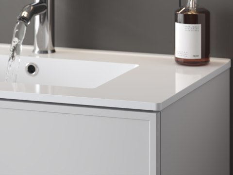 Umywalka ceramiczna RIKA 80cm biała do łazienki