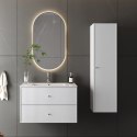 Umywalka ceramiczna RIKA 80cm biała do łazienki