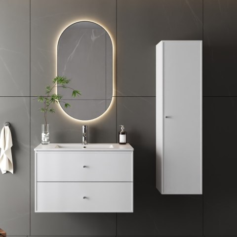 Umywalka ceramiczna RIKA 80cm biała do łazienki