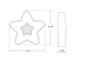 LAMPA DZIECIĘCA LED SUFIT SZARA GWIAZDKA 28W + PILOT