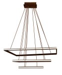 LAMPA LED ŻYRANDOL SUFITOWA + PILOT 116W BRĄZ DL-F09 MOKKA