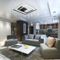 LAMPA SUFITOWA PLAFON LED LINIE I KWADRATY 88W + PILOT DL-G04 QUADRA