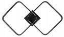 Lampa Dekoracyjna 2 kwadraty 52W Czarna DL-Z02 IMOLA