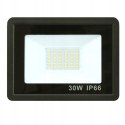 NAŚWIETLACZ HALOGEN BEZ CZUJNIKA CZARNY 30W B.ZIMNA 6000K