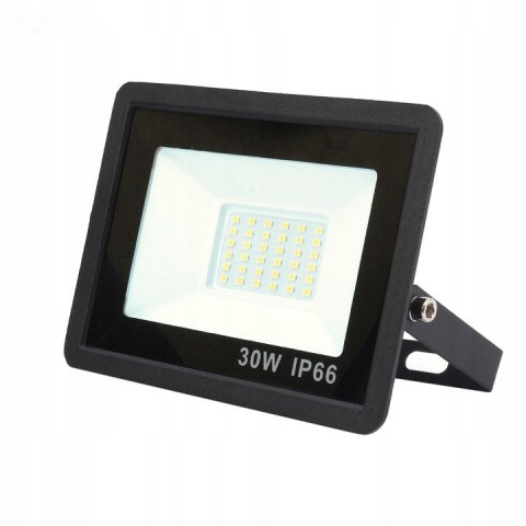NAŚWIETLACZ HALOGEN BEZ CZUJNIKA CZARNY 30W B.ZIMNA 6000K