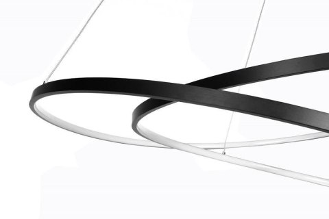 Lampa dekoracyjna wisząca led 122w czarna DL-I09 + Pilot MONA XL