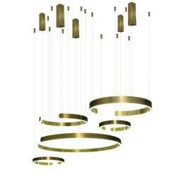 Lampa led 264W złota okręgi + Pilot DL-I02 LARA