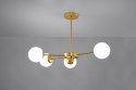 Mati lampa wisząca mosiądz 4x20w g9 klosz biały