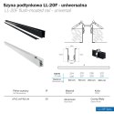 Szyna magnetyczna podtynkowa LL-20F biała 300cm