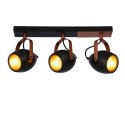 Anica lampa sufitowa listwa czarny 3x40w e14 odbłyśnik złoty