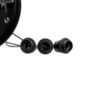 Spiega lampa wisząca talerz czarny+mosiężny 3x60w e27 klosz dymiony