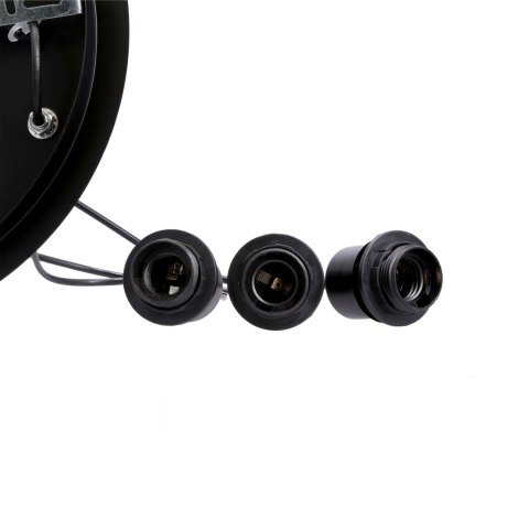 Spiega lampa wisząca talerz czarny+mosiężny 3x60w e27 klosz dymiony
