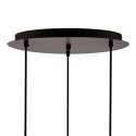 Spiega lampa wisząca talerz czarny+mosiężny 3x60w e27 klosz dymiony