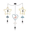 Trio shs p lampa wisząca czarny 3x20W E27 iq kids multi kolor