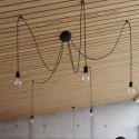 Żyrandol EDISON 5 czarny
