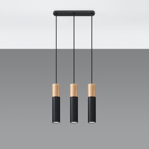Lampa wisząca PABLO 3L czarna