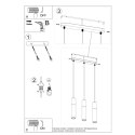 Lampa wisząca PABLO 3L czarna