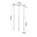 Lampa wisząca MOZAICA 3L czarny/miedź