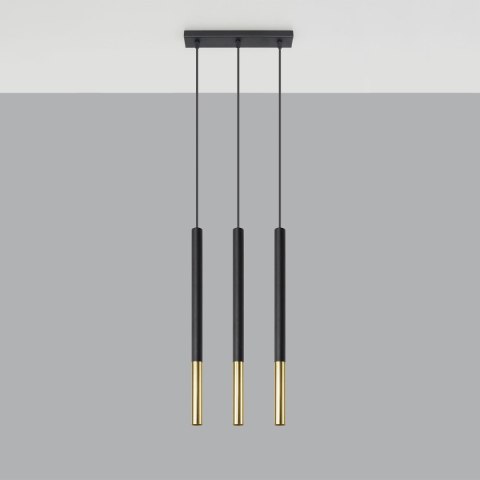 Lampa wisząca MOZAICA 3L czarny/złoto