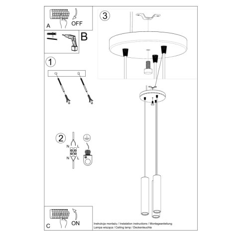 Lampa wisząca LINO 3P