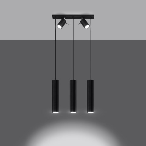 Lampa wisząca RING 3 czarny