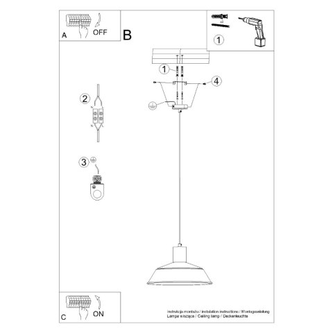 Lampa wisząca FANO biała