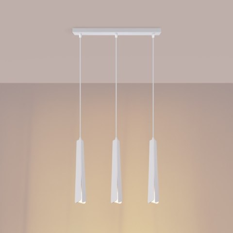 Lampa wisząca PRYSM 3L biała
