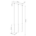Lampa wisząca PRYSM 3L czarna
