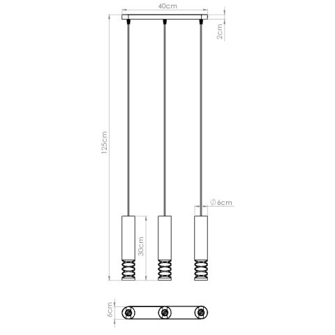 Lampa wisząca LAMI 3L biały