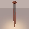 Lampa wisząca PASTELO 3P ochra czerwona