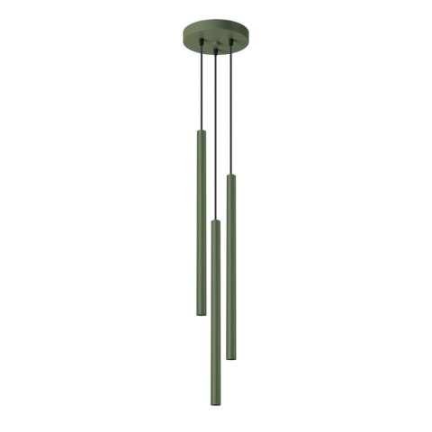 Lampa wisząca PASTELO 3P zielona oliwka