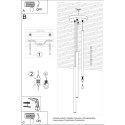 Lampa wisząca PASTELO 3P zielona oliwka