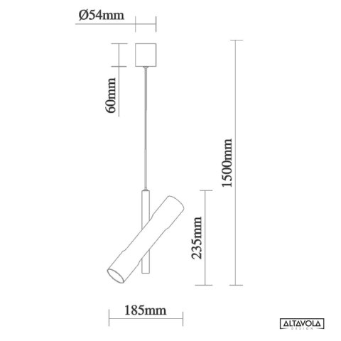 Lampa wisząca Lunette No.1 P czarna