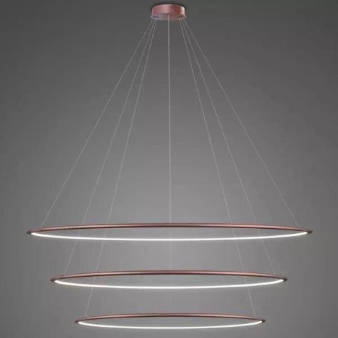 Lampa wisząca Ledowe Okręgi No.3 150cm 3k Różowe Złoto