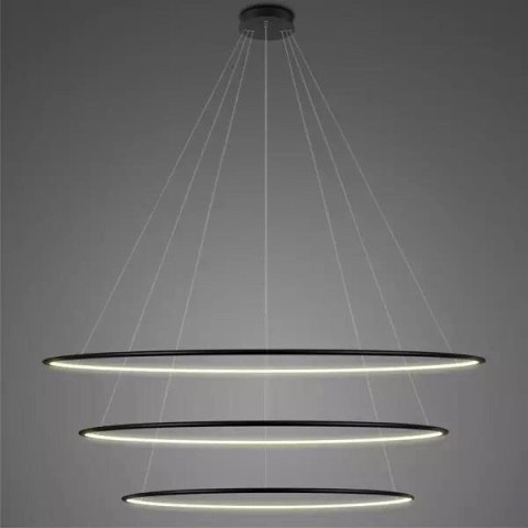 Lampa wisząca Ledowe Okręgi No.3 150cm 3k czarna