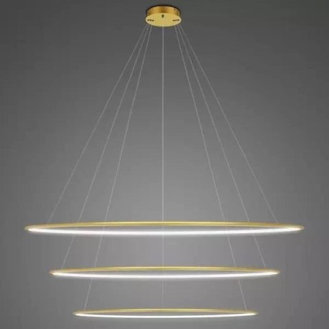Lampa wisząca Ledowe Okręgi No.3 150cm 4k złota