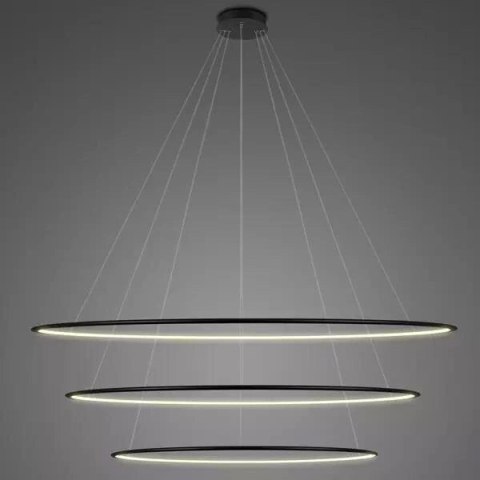 Lampa wisząca Ledowe Okręgi No.3 180cm 3k czarna