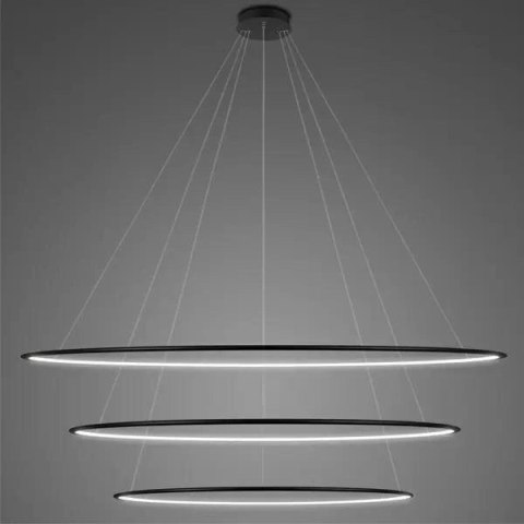 Lampa wisząca Ledowe Okręgi No.3 230cm 4k czarna