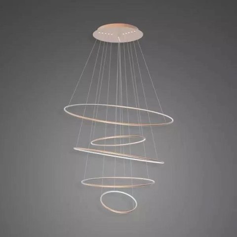 Lampa wisząca Ledowe Okręgi No.5 120cm 4k miedziany ściemnialna