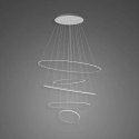 Lampa wisząca Ledowe Okręgi No.5 120cm 4k srebrna ściemnialna