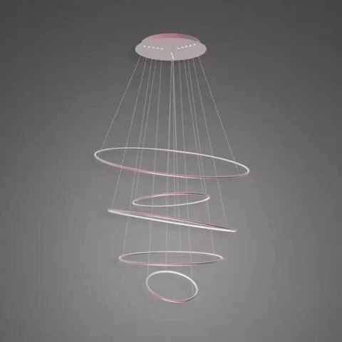 Lampa wisząca Ledowe Okręgi No.5 120cm Różowe Złoto 3k