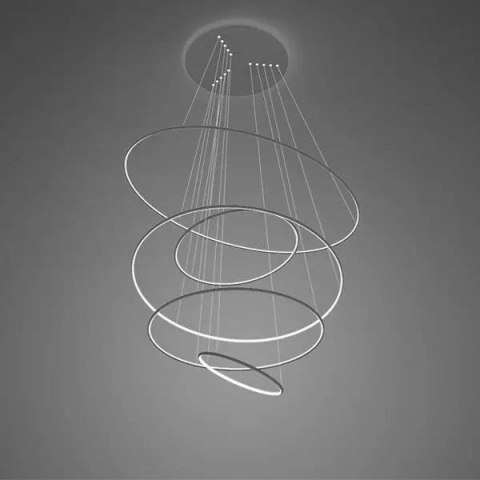 Lampa wisząca Ledowe Okręgi No.5 150cm 3k czarna ściemnialna