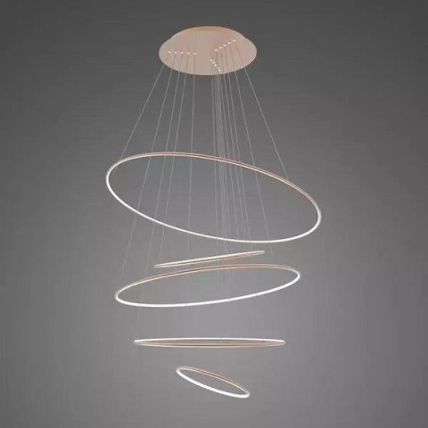 Lampa wisząca Ledowe Okręgi No.5 150cm 3k miedziana