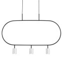 Lampa wisząca 2 punktowa srebrno czarna Luna 3-SL