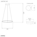 Lampa wisząca Ledowe Okręgi No.1 40 4k czarna Dali