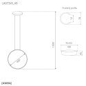 Lampa wisząca Ledowe Okręgi No.1 X 40cm 3k różowo złota Dali